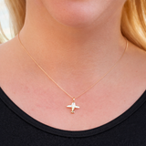 Airplane in Gold with Diamonds