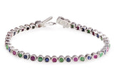 Tennis Bracelet with coloured stones