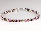Tennis Bracelet with coloured stones