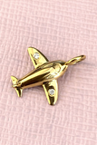 Airplane in Gold with Diamonds